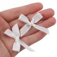 thumbnail image 2 of 100pcs Mini Satin Ribbon Bows For Diy Crafting Sewing Scrapbooking Wedding Decoration White Polyester Bows Party Favors Baby Showers Mini Bows, 2 of 7