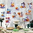 thumbnail image 4 of HaoXun Spooky Halloween Ghost Hanging Tags - 12-Piece Colorful Paperboard Decor Set with Rope for Door, Window & Party Decorations (8.5-11.3cm, DIY Festive Ornaments), 4 of 9