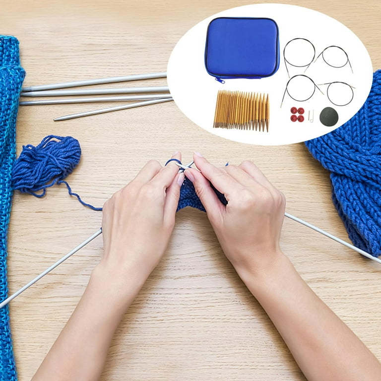 14pcs Needles Knitting Metal Crochet Hooks Set Weave Sweater Tools