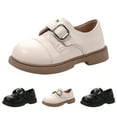 thumbnail image 1 of Dakaela Chaussures Habillées pour Tout-Petits Garçons Filles, Uniforme Scolaire pour Jeunes Enfants, Richelieus Formels Décontractés à Bout Rond, à Enfiler, Mocassins Plats pour Mariage et Fête, Beige 8.5, 1 of 8