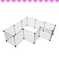 thumbnail image 1 of OUNONA 8Pack Dog Cage Lockable Door Black Wooden Pet Crate for Dog Cat Rabbit, 1 of 8