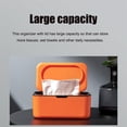 thumbnail image 4 of Caja de almacenamiento de tejidos Reutilizable con tapa de gran capacidad Toalla a prueba de polvo Organizador del dispensador Hogar para coches de sala de estar Naranja negra kenally HA012032-04B, 4 of 7