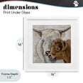 thumbnail image 4 of Stupell Industries Rustic Lodge Highland Cow & Calf Contrasts White Framed Print Under Glass, 16 x 16, by Lee Keller, 4 of 8