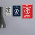 thumbnail image 3 of Portrait Round No Soliciting Please Go Away Sign (Navy Blue/Gold) - Medium, 3 of 7