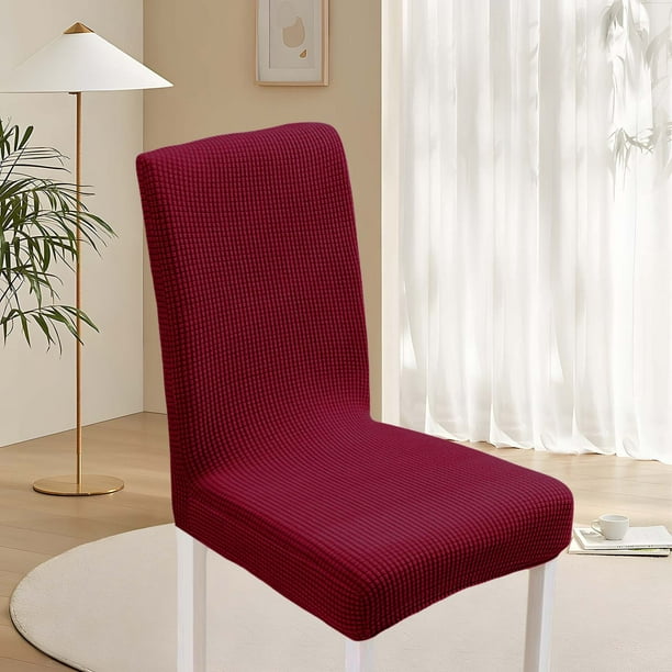 Fundas Para Sillas Elastic Stretch Dining Room Chair Covers Set of 1 Soft Polyester Fabric Slipcovers with Strapless Design for Kitchen Restaurant and Party Decor 45-55CM JASKFLY