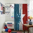 thumbnail image 3 of Shower Curtain, 36" x 72", Independence Day USA Flag Retro Wood Grain StarWaterproof Bathroom Curtain Washable Shower Curtain Set with 12 Hooks, 3 of 9