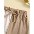 thumbnail image 5 of Bagilaanoe Toddler Baby Girls Summer Shorts Elastic Waist Contrast Color Short Pants 6M 12M 18M 24M 3T Kids Casual Daily Bottoms, 5 of 9