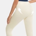 thumbnail image 4 of RYDCOT High Waisted Leggings for Women Tummy Control Buttery Soft Yoga Pants Womens Gym Workout Running Leggings White, 4 of 5