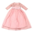 thumbnail image 1 of Vestido de novia Nikou para niña manga 3/4 encaje flores color rosa 120 cm, 1 of 15