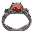 thumbnail image 2 of LOLIPPYY Gothic Black Ring with Red - Retro Fashion Ring Vintage Punk Knuckle Accessories for Women Men Halloween Christmas Party Decor, 2 of 8