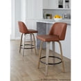 thumbnail image 5 of LumiSource Grey Toriano 26" Fixed-Height Counter Stool - Set of 2, 5 of 11