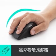ماوس Logitech M705 Marathon اللاسلكي، ماوس الألعاب اللاسلكي، جهاز استقبال USB بسرعة 2.4 جيجا هرتز، 5 أزرار قابلة للبرمجة، بطارية لمدة 3 سنوات، كمبيوتر شخصي، ماك، كمبيوتر محمول، جهاز Chromebook