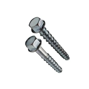 Tapking Heavy Duty Concrete Screw Anchors, 3/8" x 3", Zinc-Plated Finish, 3/8" Thread Diameter, 3" Length (Pack of 10)
