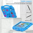 thumbnail image 3 of ELEHOLD Kids Case for iPad 6th/5th Gen / iPad Air 2 / iPad Air 9.7 Case, EVA Foam Cute Cartoon Case with Built-in Kickstand Portable Handle Shockproof Full Body Case for iPad 9.7 inch,Blue, 3 of 6