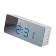 thumbnail image 3 of Reloj Despertador Multifunción Relojes Digitales LED - Temperatura / Modo de lámpara / Snooze / Espejo de Maquillaje - Rectángulo, azul Rectángulo luz LED azul Colco LED Despertador Digital de Viaje, 3 of 4