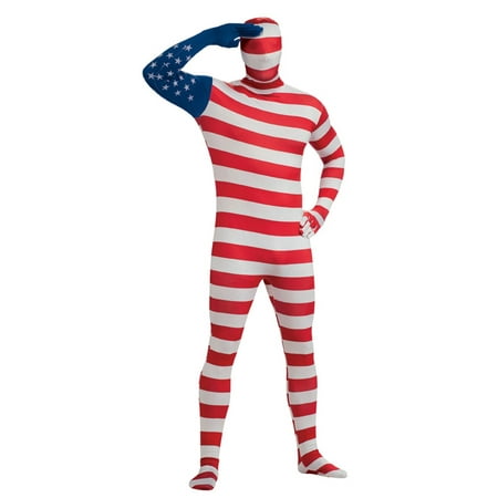 USA Flag Skin Suit Costume for Adults