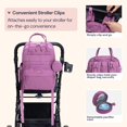thumbnail image 6 of BabbleRoo Original Diaper Bag Backpack – Large 26L Baby Bag with Changing Pad, Insulated Bottle Pockets & Stroller Straps, Waterproof Travel Bag for Moms & Dads, Purple, 6 of 6