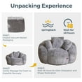 thumbnail image 2 of GOODONE Floral Shaped Bean Bag Chair,Oversized Bean bag Sofa with 3 Pillows,Ultra Soft Plush Reading Chair,Floor Sofa Suitable for Living Rooms and Bedrooms,Grey, 2 of 10