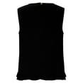 thumbnail image 5 of PNTUTB Stylish Women's Sleeveless Tops Casual Solid-Color Crew-Neck Tank Tops Lace-Hem Tank Tops with Back Tie Simple Versatile Loose Tank Tops, 5 of 6