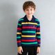 thumbnail image 4 of Blusa y camisa de manga larga con cuello vuelto para niños, blusa deportiva recreativa con estampado de rayas de verano para niños, blusa de manga larga con cuello vuelto para niños, parte superior de, 4 of 6