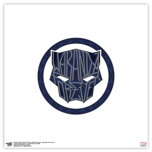 Gallery Pops Marvel Black Panther: Wakanda Forever - Wakanda Forever Icon Wall Art, Unframed Version, 12" x 12"