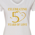 thumbnail image 4 of Inktastic 50th Wedding Anniversary 50 Years Women's V-Neck T-Shirt, 4 of 5