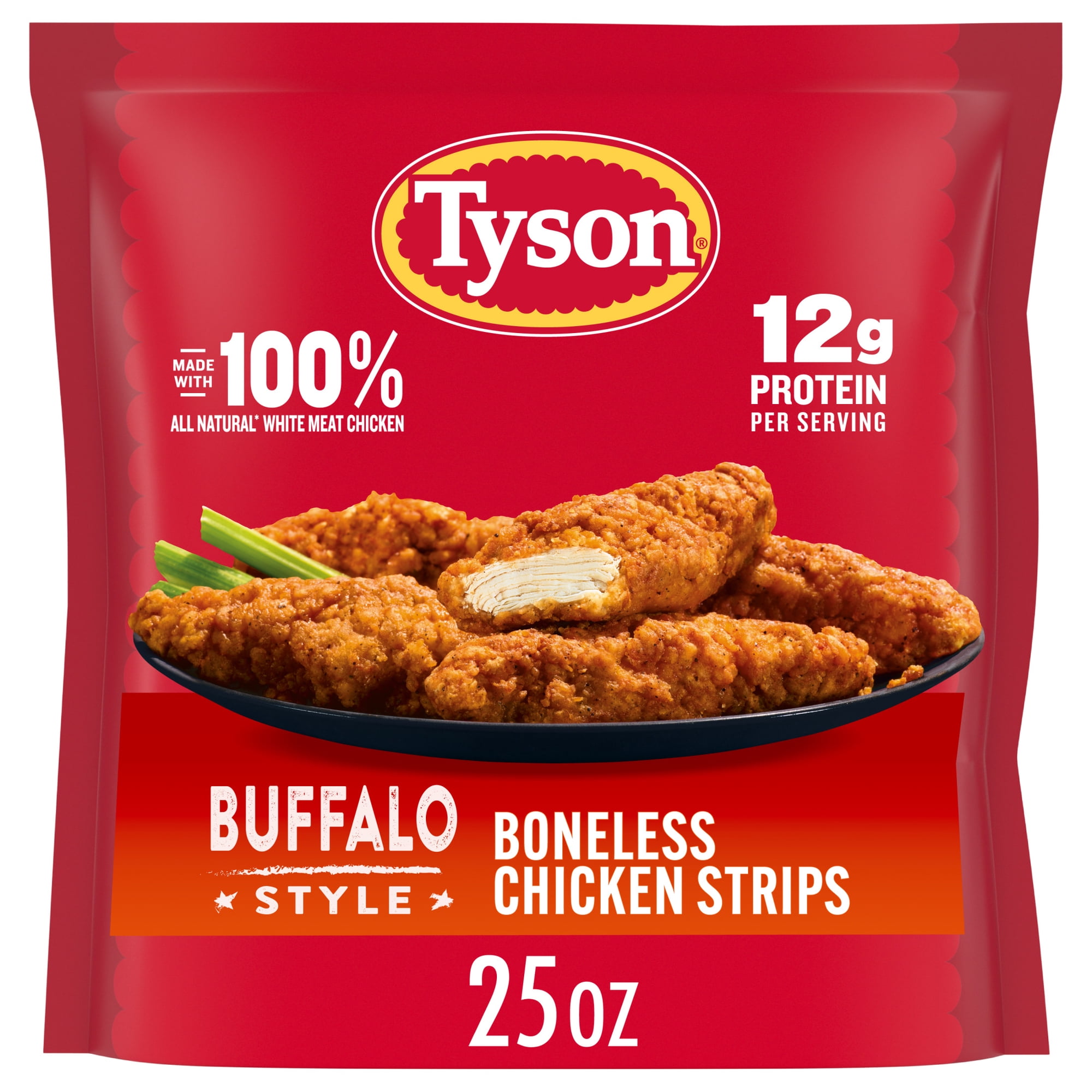 Tyson Buffalo Style Chicken Strips, 25 oz (Frozen, Fully Cooked)