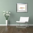 thumbnail image 3 of Trademark Fine Art 'Greensboro NC Skyline WB-1' Canvas Art by Marlene Watson, White Matte, Silver Frame, 3 of 4
