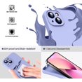 thumbnail image 3 of Liquid Silicone Case for iPhone 13, [Camera Protection] [Anti Fingerprint] [Wireless Charging] 4 Layer Phone Case Protective Cover, Built-in Microfiber Case Cover, 6.1", Purple, 3 of 14