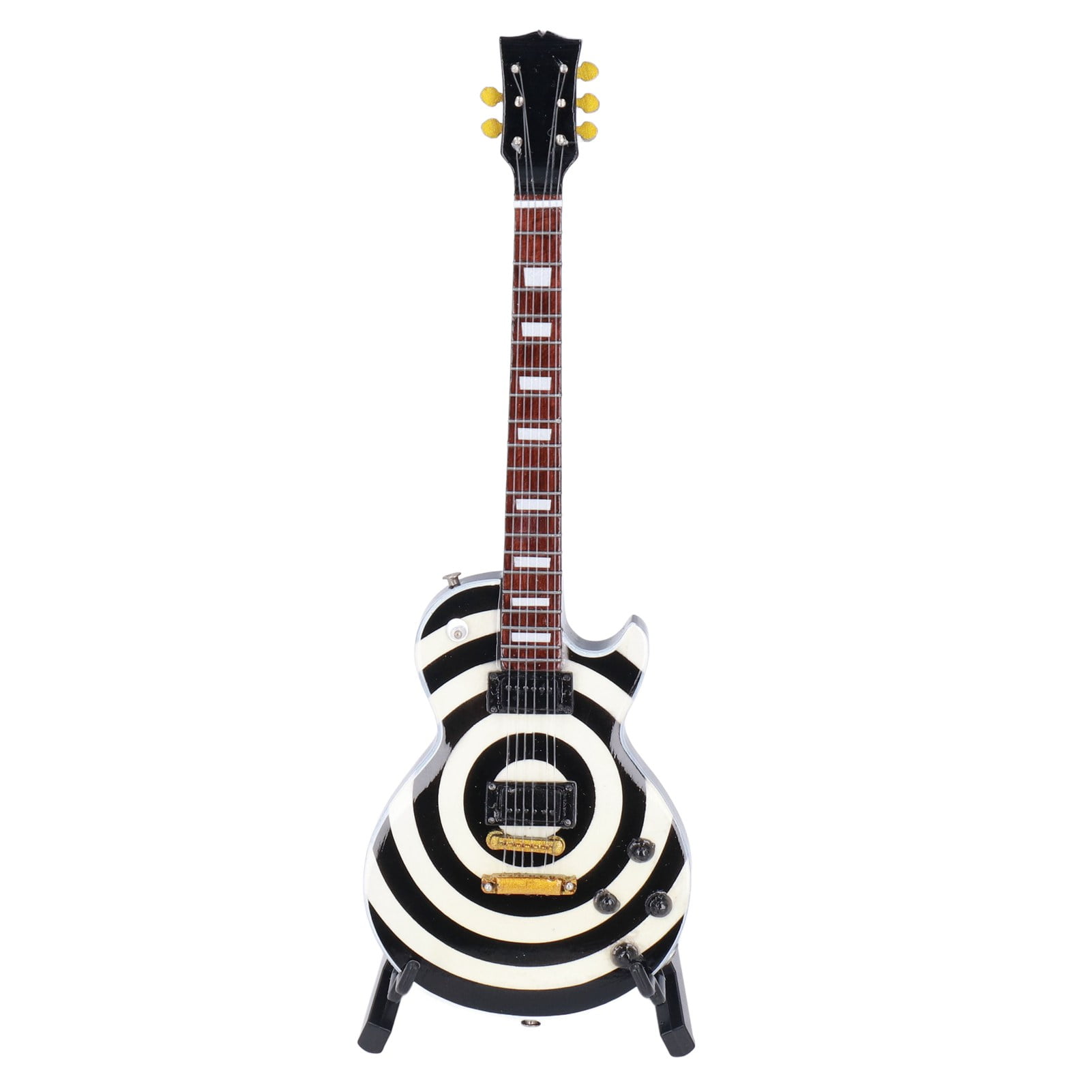 EOTVIA Mini Electric Guitar Model 16 Scale Wooden Miniature Electric