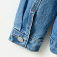 thumbnail image 6 of Otqutp Kids Girls Flower Embroidery Denim Jacket Button-Down Long Sleeve Jean Coat Fall Basic Outerwear Tops with Pockets, 6 of 9