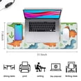 thumbnail image 5 of Long Mouse Pads for Desk,LightGreen Cartoon Dinosaurs Leaves Desk Mats on Top Of Desks, Desk Mouse Pad Extra Large with 3mm Non-Slip Base and Stitched Edge for Gaming,Work,Home 31.5"x11.8", 5 of 5