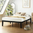 thumbnail image 3 of Mellow Naturalista Classic 16" Solid Wood Platform Bed with Wooden Slats, Black, Full, 3 of 11