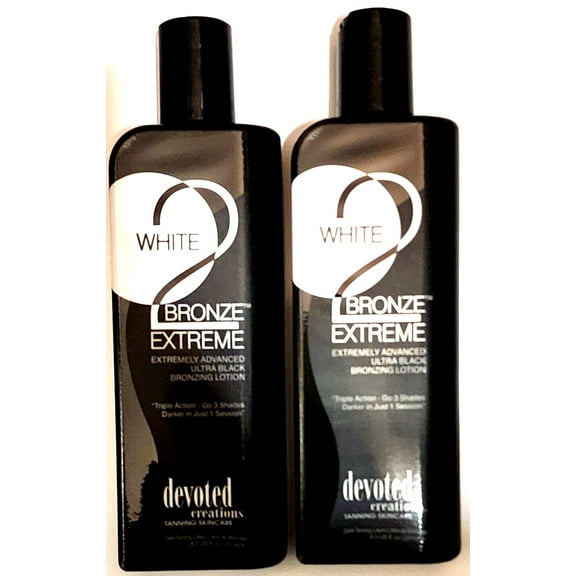 2 Devoted Creations White 2 Bronze Extreme Black DHA Bronzer Tanning Bed Lotion