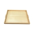 thumbnail image 1 of Bandeja rectangular de madera con asa, caja para servir, bandeja de desayuno versátil para 40cmx30cm, 1 of 9