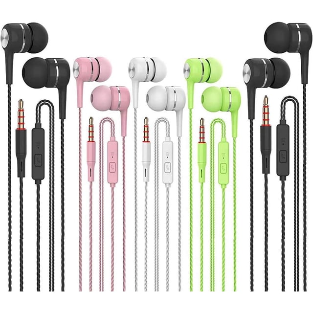 Headphones 5-pack, Compatible with iPhone, iPod, iPad