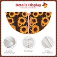thumbnail image 3 of Bingfone Christmas Tree Skirt Mat Christmas Decoration Interior 36" -Red Black Plaid Sunflower, 3 of 6