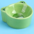 thumbnail image 1 of Cuencos de alimentación de agua con forma de Animal de dibujos animados, cuenco de cerámica para animales pequeños, suministros de alimentación para mascotas, rana, 1 of 10