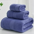 thumbnail image 3 of Cotton 6 Piece Bathroom Towel Set | 2 Bath Towels, 2 Hand Towels, 2 Washcloths Soft and Absorbent - Blue, 3 of 5