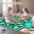 thumbnail image 4 of ODIKA 5'x7' Machine Washable Non-Slip Area Rug, Bold Floral Motif in Striking Emerald and Sapphire Hues High Traffic Rug, Blue, 66105, 4 of 7