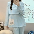 thumbnail image 1 of Ensemble de Pyjama de Maternité et d'Allaitement avec Accès Facile, Coton Polyester, Imprimé Contrastant, 1 of 10