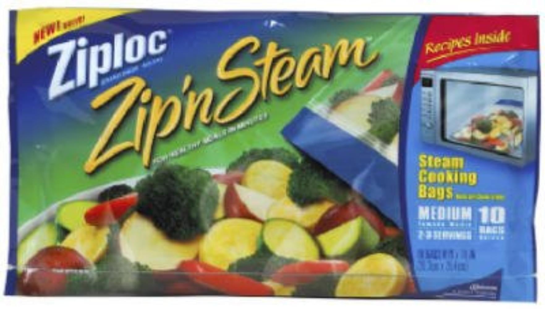 ZIPLOC ZIP N STEAM BAGMEDIUM (Pack of 2), 10 Count Packages By SC