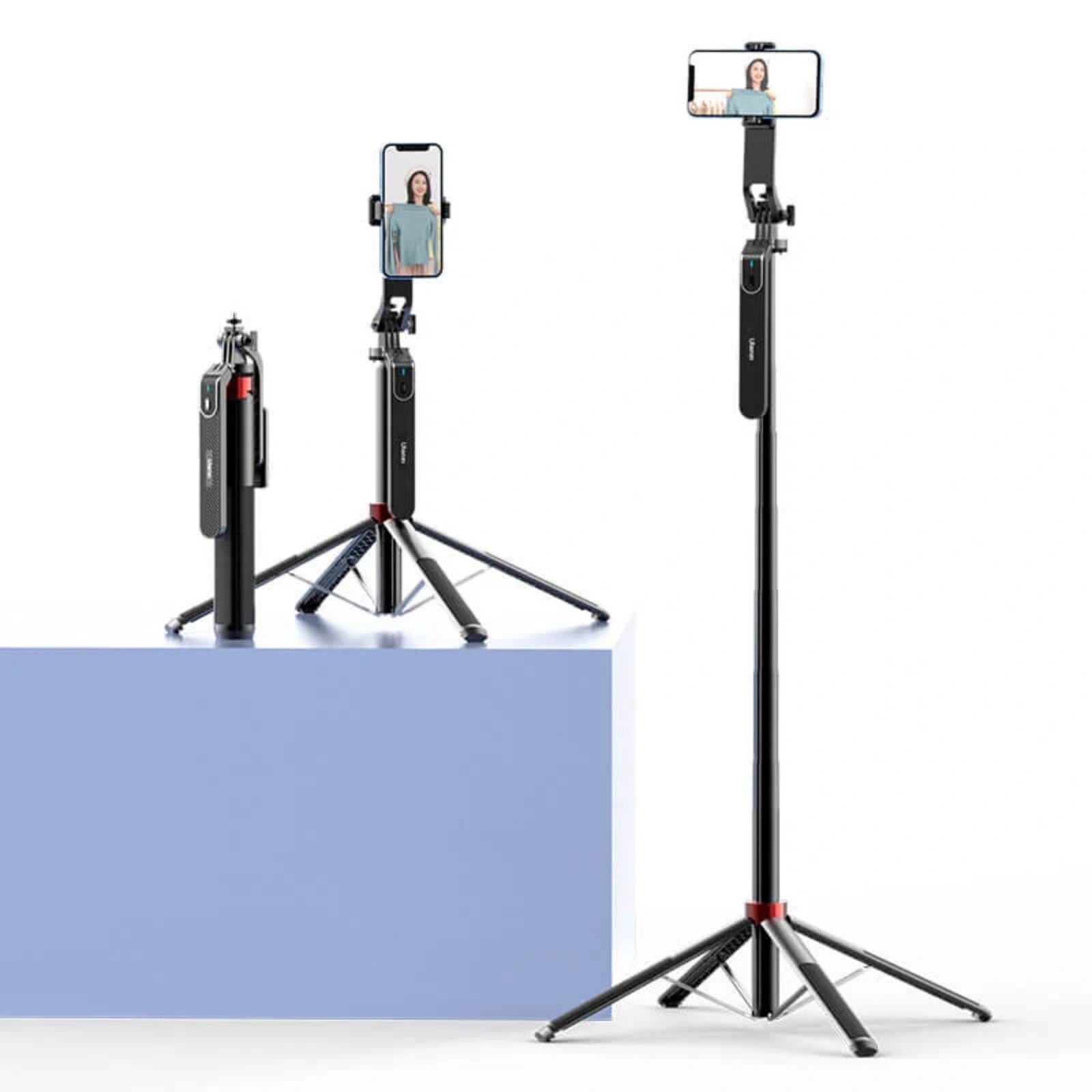 Ulanzi MA09 Bluetooth Selfie Stick Tripod – 3-in-1 Extendable Phone Stand for iPhone, Android, GoPro & Action Cameras