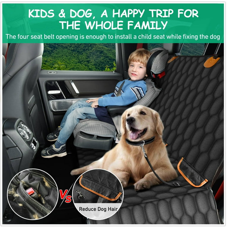 OKMEE 5 - in-1 Dog Car Seat Cover, Scratchproof Pet Car Seat Cover with  Mesh Window/2 Seat Belts, Convertible Dog Hammock Nonslip Dog Back Seat  Protector for Cars Trucks SUV 