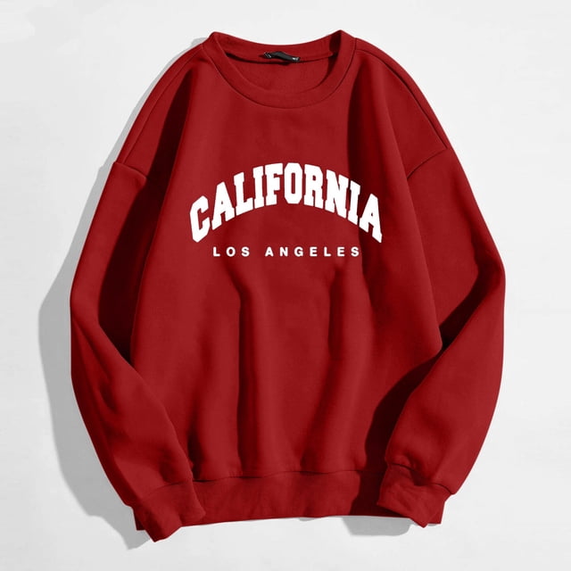 T-shirts Graphiques Décontractés à Manches Longues pour Femmes, Chandails en Molleton à Col Rond, Chandail-Over, Hauts Hauts Bas pour Femmes, Chandails en Molleton à Capuche pour Temps Froid, Chandail en Molleton à Fermeture Éclair, Crop Top pour Femmes