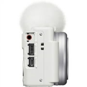 Sony ZV-1F - Digital camera - compact - 20.1 MP - 4K / 30 fps - ZEISS - Wi-Fi, Bluetooth - white
