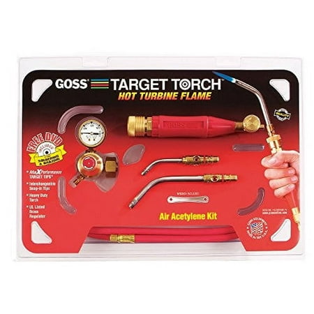 Goss KX-4B Soldering Brazing Torch Kit for B Acetylene Tanks with GA-5 and GA-14 Target Tips and Hot Turbine Flame