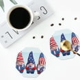 thumbnail image 4 of Pofeuu Cute Gnomes in USA1 Print Coasters for Drinks, 4Pack PU Leather Coasters, Bar Drink Coasters for Tabletop Protection, Furniture from Damage-Octagon, 4 of 6