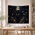 thumbnail image 5 of Floral Garden Sleek with Striking Bright Eyes Facing, Playful Fantasy for Cat Lovers, Animal Wall Decor, Mother'S Day Gift, Tapestry Wall Hanging for Bedroom and Dorm, 5 of 7