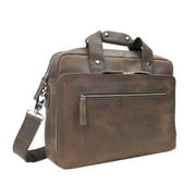 Vagarant Traveler Classic Medium Full Grain Leather Messenger Laptop Bag LM20.DS